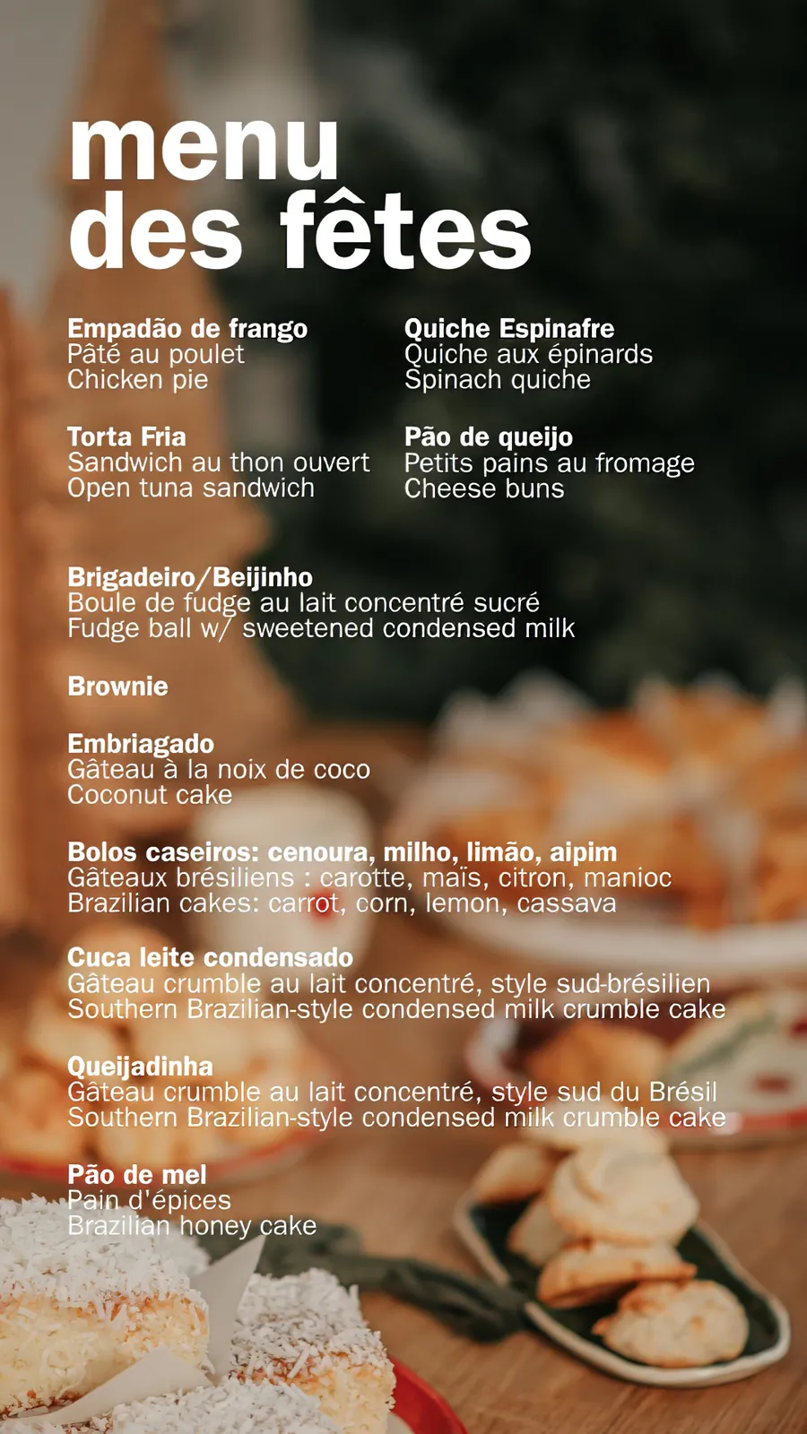 Cardápio de fim de ano